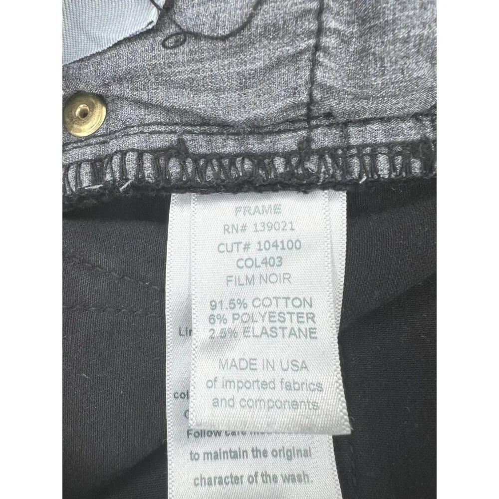 FRAME Le Skinny De Jeanne Womens Denim Black Skinny Jeans Size 26 - Picture 5 of 15